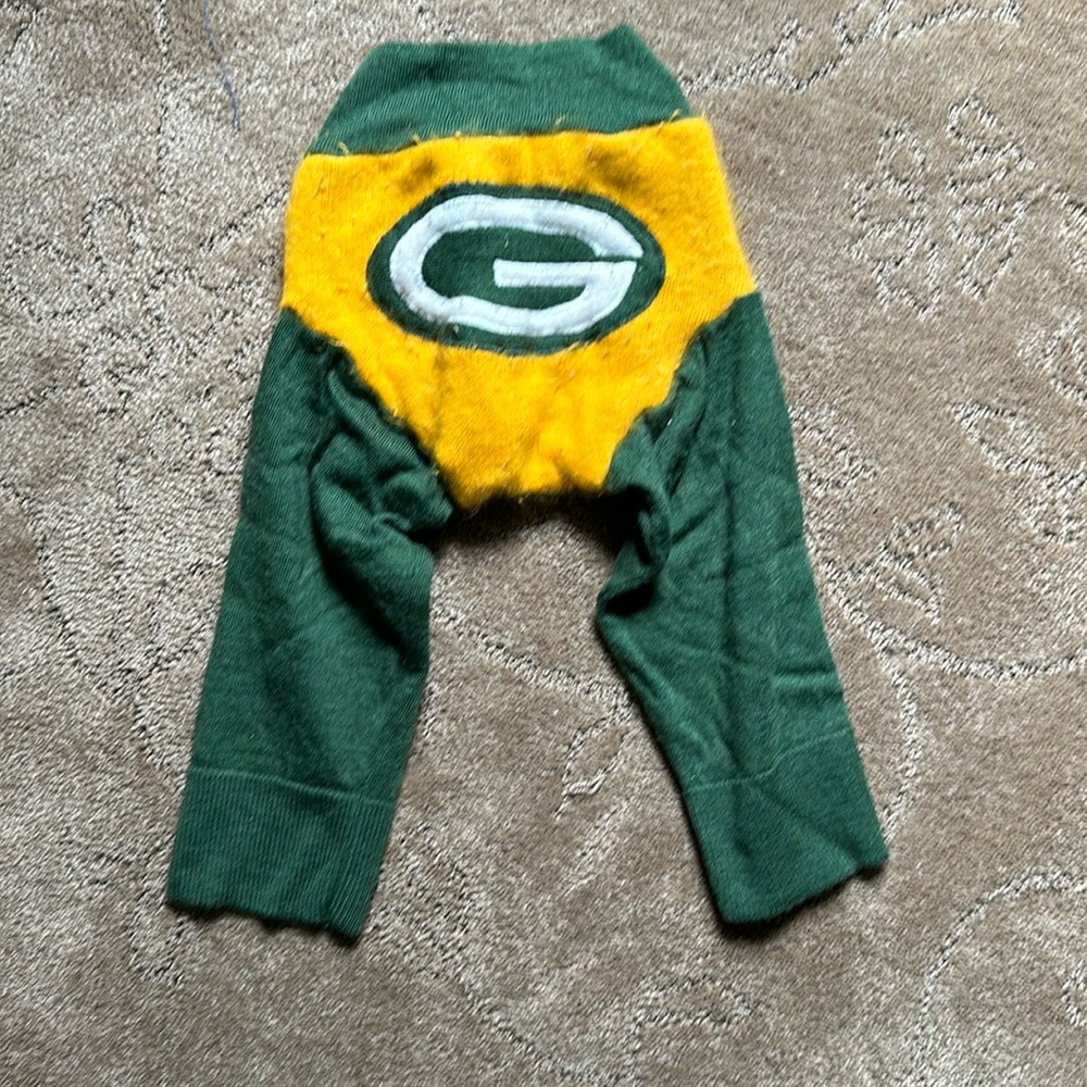 Handmade Upcycled Wool Diaper Cover | OS Baby | Green & Gold Packers Style